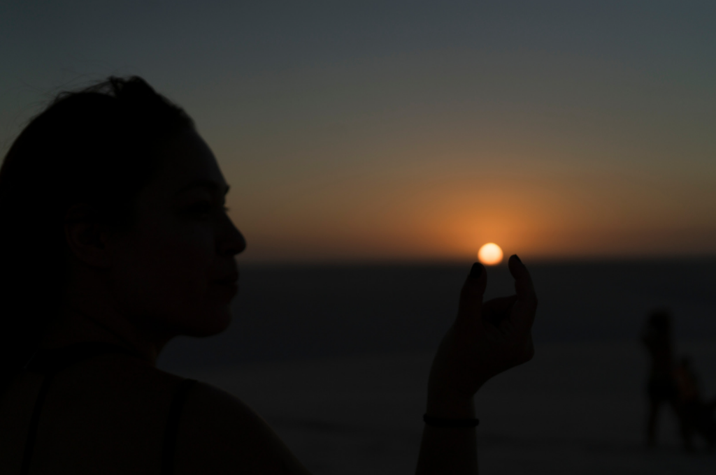 Pôr do sol nos Lençóis Maranhenses